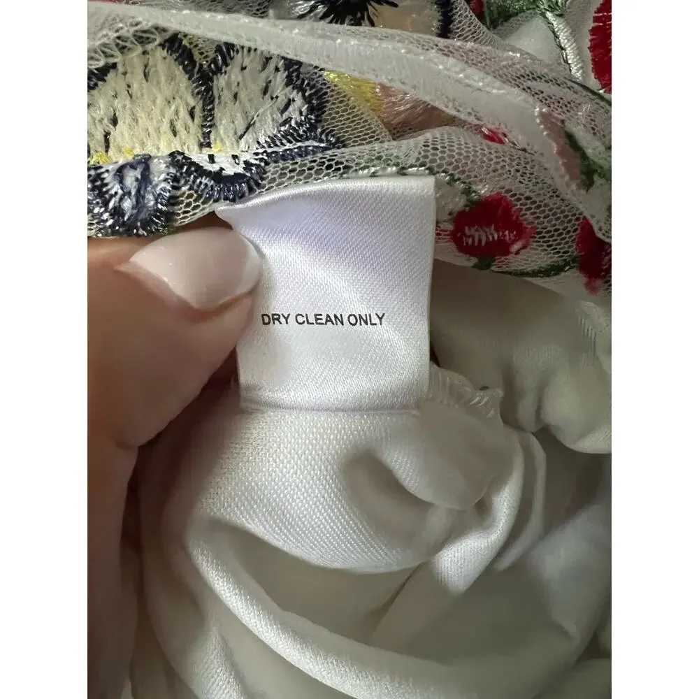 Alexia Admor Women's Floral Embroidered Mesh Overlay Sheath Dress Multicolor  4 - Picture 9 of 10